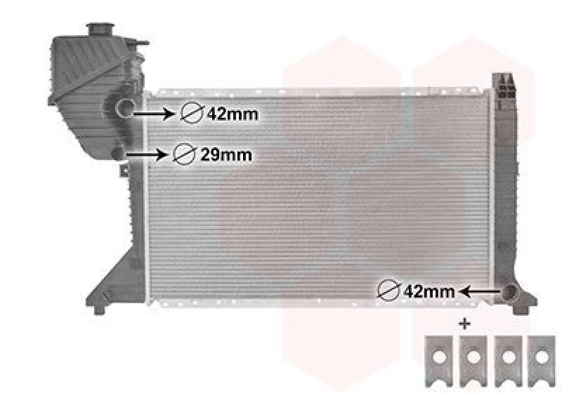 Image of VAN WEZEL Engine radiator VAN WEZEL 30002300