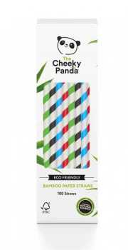 image of Cheeky Panda Bamboo Straws - Multicoloured 100unit