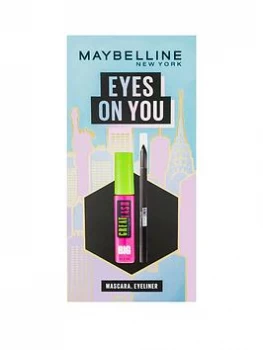 image of MAYBELLINE Maybelline Makeup Kit Eyes on You, Black Eyeliner & Mascara Christmas Gift Set, One Colour, Women