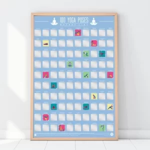 image of 100 Yoga Poses Bucket List Scratch Poster