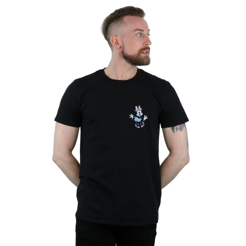 Image of Disney Men Minnie Mouse Dancing Chest T-Shirt in Black Size: Small Black S Male 5057955016353