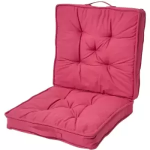 Image of Claret Red Cotton Travel Support Booster Cushion - Red - Homescapes