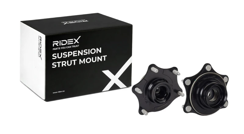 Image of RIDEX 1180S1011 Top strut mount Front Axle, with bearing(s) Suspension Strut Support Bearing (1180)