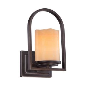 Image of 1 Light Indoor Candle Wall Light Palladian Bronze, E27