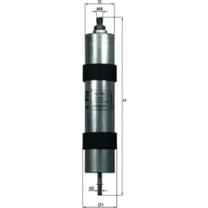 Image of Fuel Filter KL104 78753238 by MAHLE Original