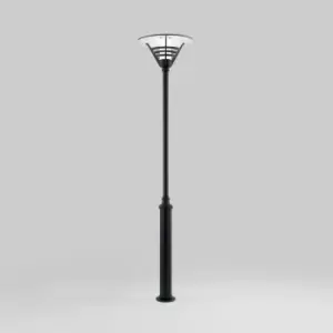 Image of Gemini Outdoor Classic Head And Lamp Post Matt Black Max Watt 1x 60, E27, IP44