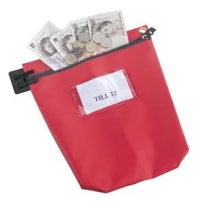 Image of Medium Heavy Duty Cash Bag Red CB1R