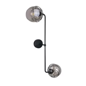 Image of Mera Wall Lamp Black, 23cm, 2x E27
