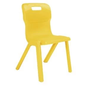 Image of Titan One Piece Chair 350mm Yellow KF72163