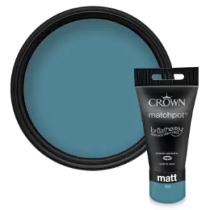 Image of Crown Standard Matt Emulsion Teal - 0.04L