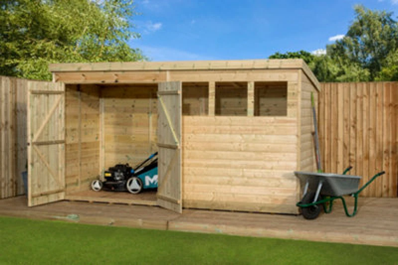 Image of Empire Sheds Empire 4000 Pent 14X5 Double Door Leftwindows