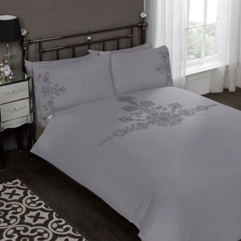 Image of Rapport Home Amelie Polycotton Duvet Set With Pillowcase