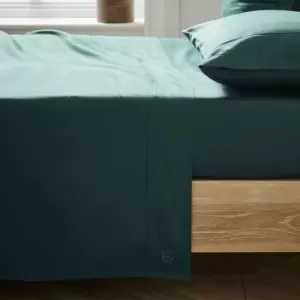 Image of Ted Baker 250 Thread Count Plain Dye Double Flat Sheet, Forest