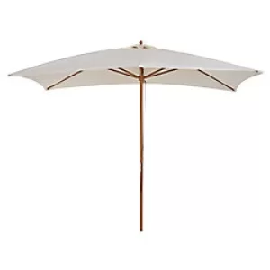 image of Outsunny Patio Umbrella 01-0215 Polyester, Wood Cream