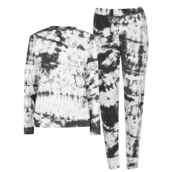 image of Miso Top and Cuffed Joggers Tracksuit Loungewear Co Ord Set - Tie Dye