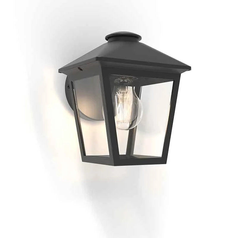 Image of Lutec Lutec Zago Outdoor Lantern Wall Light - Black