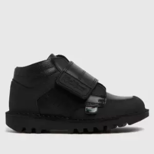 Image of Kickers Black Mid Scuff Boys Toddler Boots