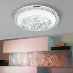 Image of Eglo Acolla Small Flush Light - Chrome