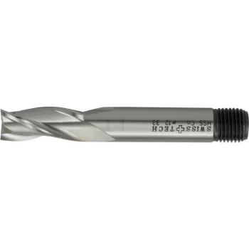 Image of 10.00MM HSS-Co 8% 3 Flute Threaded Shank Slot Drills - Uncoated