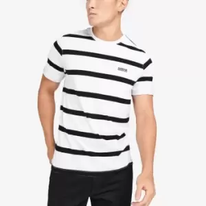 Image of Barbour International Cobain Striped Cotton T-Shirt - M
