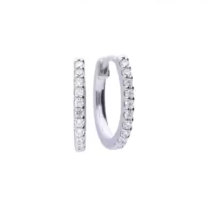 Image of Diamonfire Silver White Zirconia Earrings Classical Creole E5609
