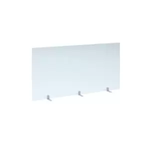 Image of Free standing acrylic 700mm high screen with white metal feet 1400mm wide