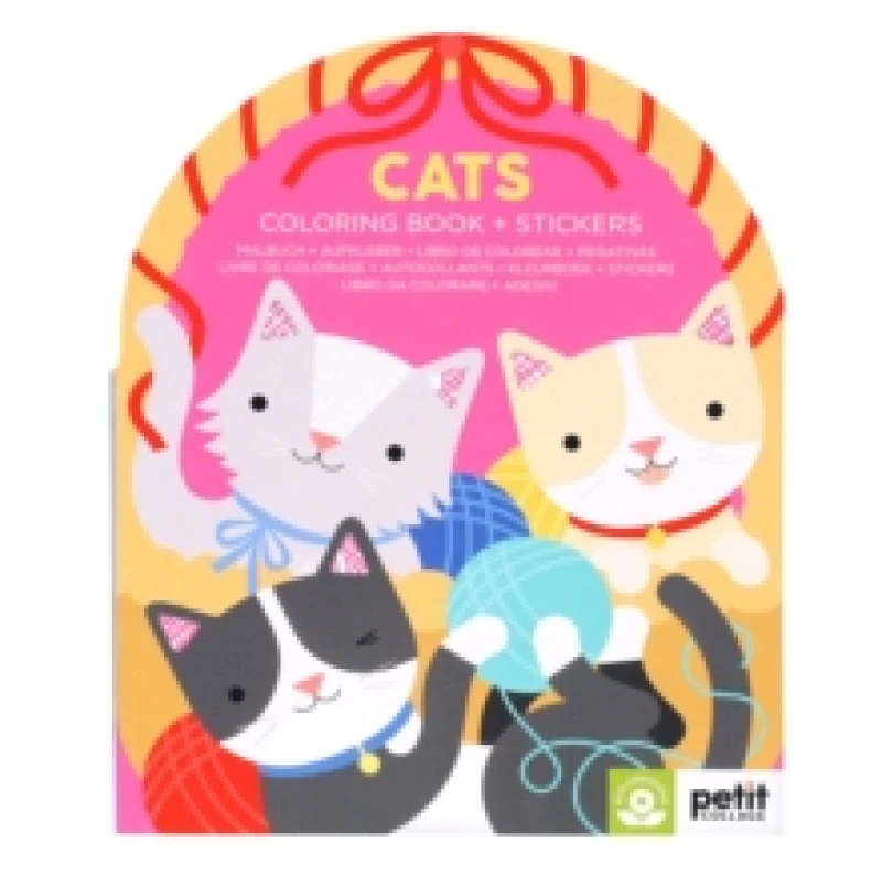 Image of Cats Coloring Book + Stickers Paperback / softback