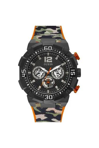 Image of Guess Navigator Stainless Steel Fashion Analogue Watch - Gw0264G2 Black