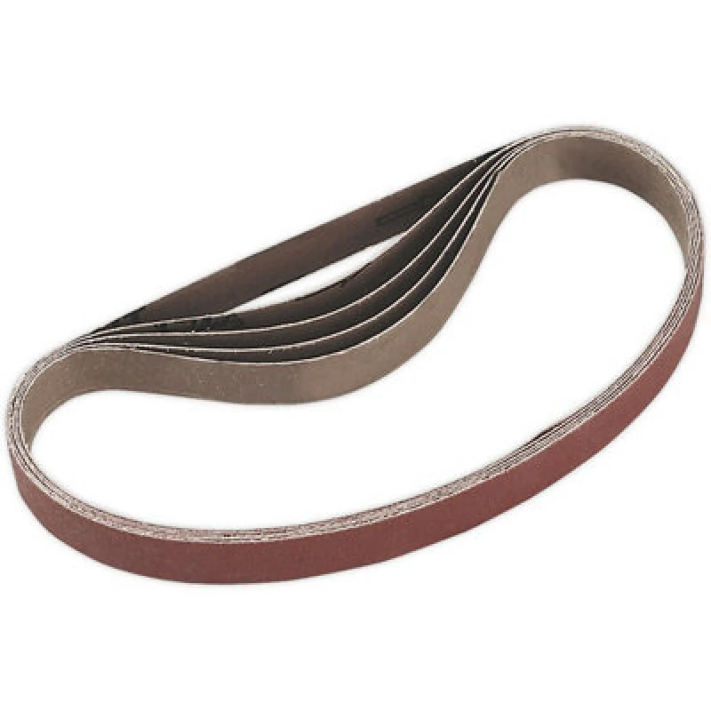 Image of Loops 5 PACK - 20mm x 520mm Sanding Belts - 100 Grit Aluminium Oxide Slim Detail Loop Multi