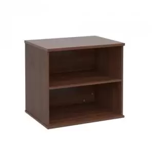 image of Deluxe desk high bookcase 600mm deep - walnut