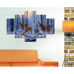 Image of ST159 Multicolor Decorative MDF Painting (5 Pieces)