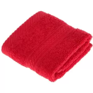 Image of HOMESCAPES Turkish Cotton Red Face Cloth - Red