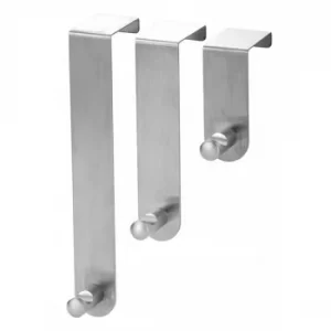 image of Blue Canyon Stainless Steel Over Door Hooks Set 3