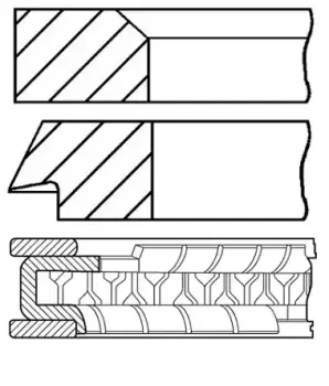 Image of GOETZE ENGINE Piston Ring Kit Cyl.Bore: 72,00mm 08-154300-00 Piston Ring Set PEUGEOT,CITROEN,306 Schragheck (7A, 7C, N3, N5),PARTNER Combispace (5F)