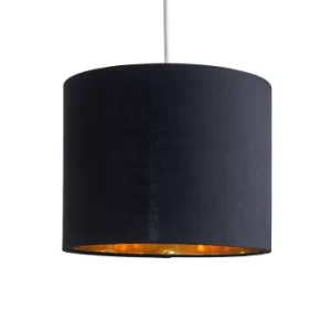 Image of Reni Small Pendant Shade in Black and Gold