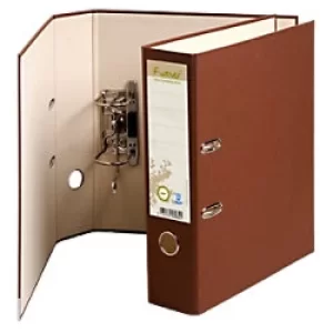 image of Exacompta Lever Arch File 53982E 80 mm Cardboard 2 ring A4 Brown Pack of 10