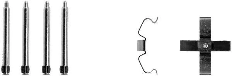 Image of HELLA Brake pad fitting kit HELLA 8DZ 355 202-891