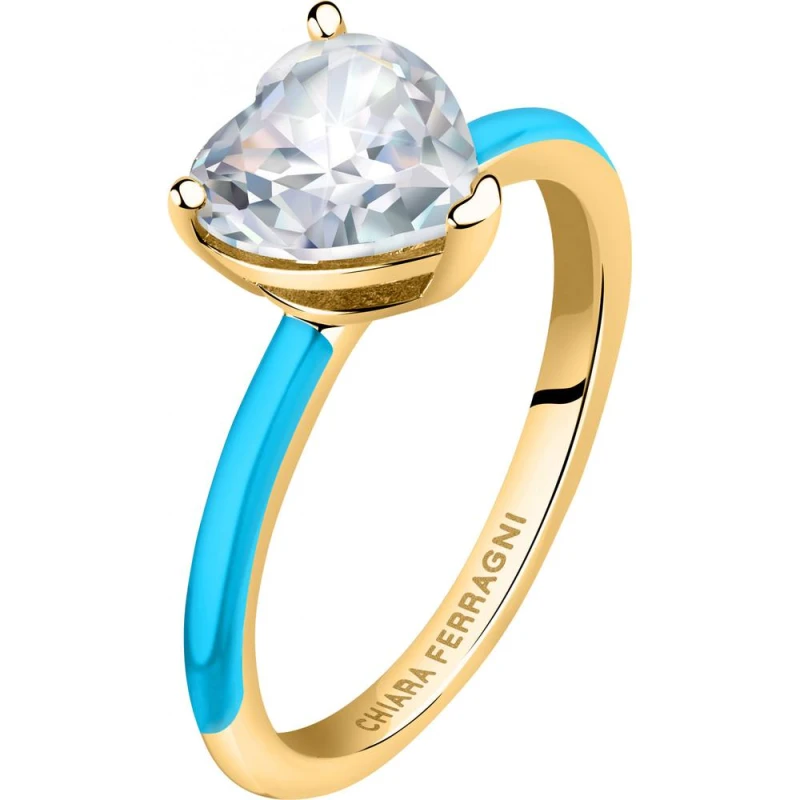 Image of Chiara Ferragni Womens J19AVI35012 Ring in Blue Blue Female One Size