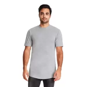 Image of Next Level Mens Long Body Cotton T-Shirt (M) (Heather Grey)