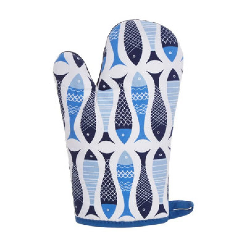 Image of Premier Housewares Pisces Kitchen Single Oven Glove Blue
