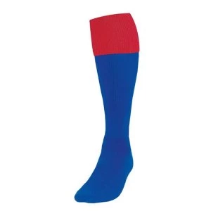 Image of Precision Royal/Red Turnover Football Socks UK Size 3-6