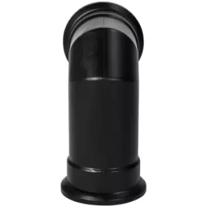 Image of Angled Stove Pipe in Black - Adam