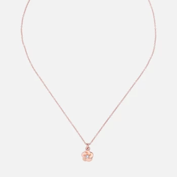 Image of Ted Baker Womens Pelena: Flower Pendant - Rose Gold Tone/Clear Crystal