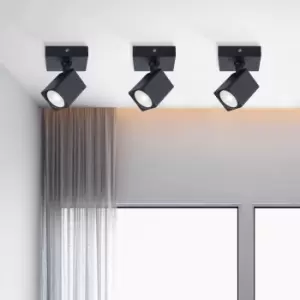 Image of 1 Light GU10 Square Spotlight Black