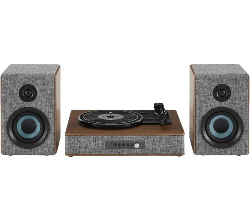 Image of CROSLEY Aria CR7020A-GY4 Belt Drive Bluetooth Turntable, Silver/Grey 710244255622