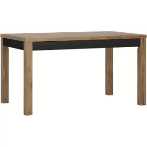 Image of Furniture To Go - Havana extending dining table in Lefkas Oak with matte Black fronts - Lefkas Oak with matte Black fronts