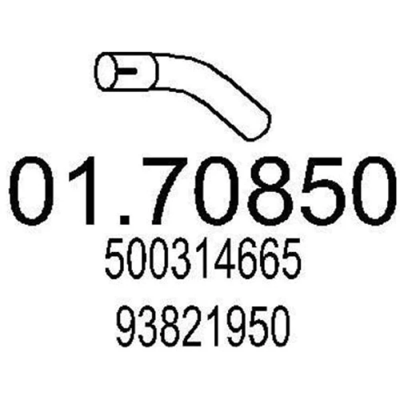 Image of MTS 01.70850 Exhaust Pipe Rear, Length: 295mm Exhaust Pipe (17)
