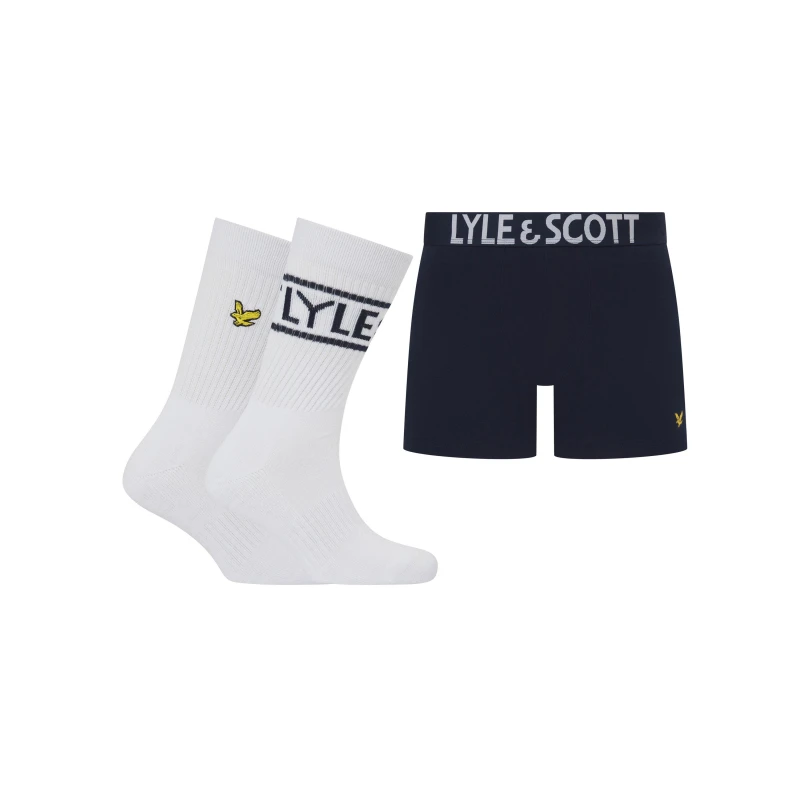 Image of Lyle and Scott Mens Sock Gift Sets Peacot/Bt Wht male X Large