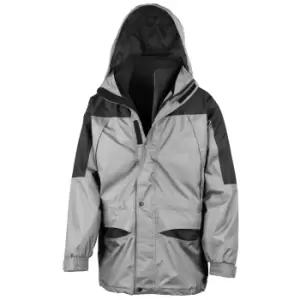 image of Result Mens Alaska 3-in-1 StormDri Waterproof Windproof Jacket (3XL) (Grey/Black)