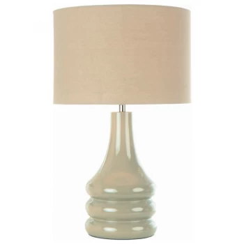 image of The Lighting and Interiors Group Raj Table Lamp - Putty